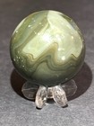 Collectible Marble Jabo Contract Run Played Cond   98  White Base Green Swirls