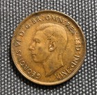 1945 Australia          1 Penny  George Vi  Sterling Coinage  Bronze  S202