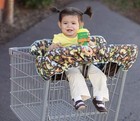 Infantino Compact 2-in-1 Shopping Grocery Cart Cover Brown Safari Print Packable