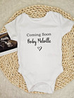 Customised Baby Announcement Vest Gift Keepsake Baby Shower Boy girl unisex