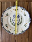 Antique French Faience Ceramic Patriotic Dinner Plate  Quimper Style 