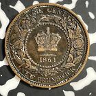 1864 New Brunswick Large Cent Lot e6962 Nice 