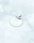 Dainty White Mother Of Pearl Handmade 925 Sterling Silver Pendant Necklace New 