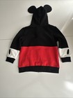 Disney Parks Youth  Mickey Mouse Hoodie W Ears Full Zip Size Xs