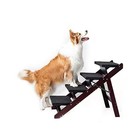 Dog Stairs Steps Foldable 4 Levels Pet Ramp Dog Cat Ladder Up To 110 Pounds