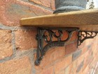 Pair Of 8  Covent Garden Cast Iron Shelf Brackets Vintage Victorian Decorative