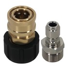 Pressure Washer Fitting M22-14mm Female To 3 8  Male Quick Connect Brass 5000psi