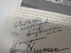 Harry Truman  President  Signed Dated  Library Booklet 1960