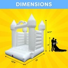Pogo 13x13x15 Wedding Bounce House With Blower Inflatable White Jumping Castle