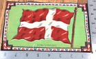 Vintage Denmark Flag Cigar Cigarette Premium Tobacco Felt Flannel Quilt