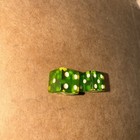 Vintage Green Translucent Lucite Dice Lot Of 2