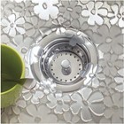 Idesign Blumz Floral Bpa-free Flexible Pvc Plastic Large Sink Protector Mat -