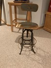 Vintage Industrial Toledo Drafting Stool Chair Seat And Back Are Adjustable