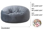 Whatsbedding Bean Bag Chair For Adults With Memory Foam Filler Included  Big    