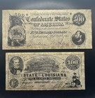 Antiqued Reproduction  American Civil War  Confederate Currency -set B - 6 Notes
