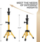 Wig Stand Tripod  25 Inch Adjustable Mannequin Head Stand  Wig Head Stand
