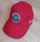 Wimbledon The Championships Tennis Cap Hat Red Vodafone One Size Cotton