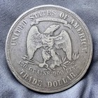 1876 Trade Dollar  1 Silver Coin 420 Grains 90  Silver Seated Liberty