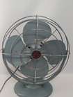 Vintage General Electric Ge Fan Mid Century Modern Aqua Blue Desk Table Tested