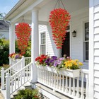 2pcs Artificial Hanging Flowers For Outdoors Fake Hanging Plants Summer Decor   