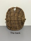 Woven Wicker Flat Back Hanging Basket Wall Pocket 
