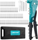 Durable Rivet Gun Set  110 Rivets  4 Interchangeable Heads For All Your Projects