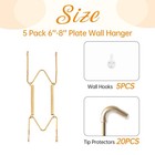 5 Pcs Plate Hangers Wall 68 Inch Art Stainless Steel Invisible Wire Holder
