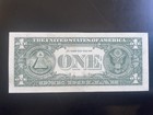 Error Ink Smear splatter  1 Federal Reserve Note One Dollar Bills