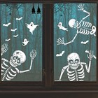 140pcs Halloween Window Clings Decor For Halloween Decorations  Double Side 