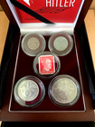 Wwii Germany Silver Coin   Stamp 5pc Set With 2 Mark And 5 Mark In Case