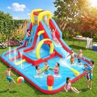 Inflatable Water Slide Park  22-in-1 Giant Bounce House W splash Pool Long Slide