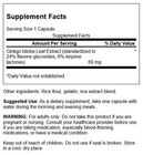 Swanson Ginkgo Biloba Extract - Standardized 60 Mg 120 Capsules