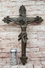 Rare Bronze Jesus  Resurrection Cross Statue Hot Cast Sculpture Figure Figurine
