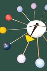 George Nelson Mid Century Modern 1949 Metal Wood Ball Clock Taiwan Works