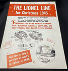 1945   Lionel  Christmas  Model Train  Catalog  Original   Vintage
