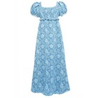 Regency Dresses For Women Luxurious Pearl Puff Victorian X-large Blue Pearl