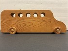 Vintage unbranded Wood wooden School Bus Children s child Pull push Toy