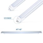 25pcs 4ft 22w T8 Led Tube Bulb 3000k 4000k 6500k Milky Clear Lens Bypass Ballast