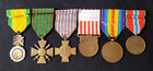 Ww1 Original Set French Military Medals 1914-1918 War Cross Combatant Prisoner