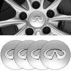 4pcs Wheel Center Caps Sticker For Infiniti  Silver Wheel Center Hub Covers Stic
