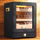 21l Cigar Humidor Cabinet  Spanish Cedar  Humidity Control  Led Display  Quiet