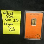 1 Gram  999 Fine Valacambisuissegold Bar  Sealed In Plastic With Assay Number