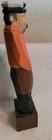 Vintage Hand Carved Wooden Folk Art Captain With Pipe Fisherman W Spear Figures