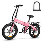850w Ebike 20  Electric Bike Bicycle 25mph Commuter City E-bikes Pink Free Lock