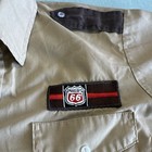 Phillips 66 Beige Short Sleeve Button Front Work Shirt W  Embroidered Patch
