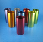 8 Pc Set Mcm Vtg Perma Hues Anodized Spun Aluminum Tumbler Cups Original Box