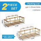 Eudele Shower Caddy 2 Pack  Adhesive Organizer For Bathroom Storage  Home Decor