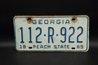 1965 Georgia Peach State License Plate