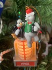 Coca Cola Bear Penguin Christmas Ornament 1990s Lights Up Tested Works No Box