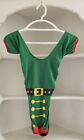 Size Medium Elf Dog Costume Red Green Gold Cotton Blend Christmas Pet Coat M